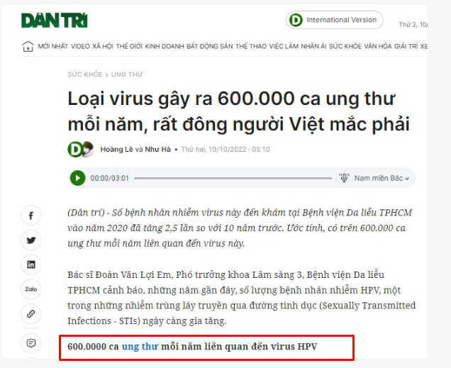 Xét nghiệm sùi mào gà chính xác theo quy chuẩn của Bộ Y tế 2025