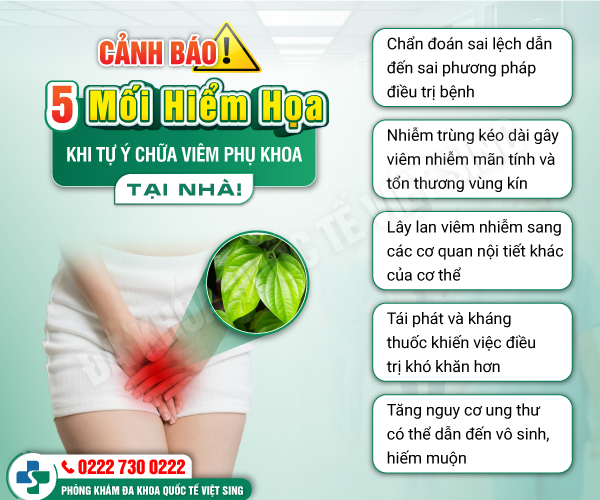 Tự chữa viêm phụ khoa tại nhà – Hiệu quả hay hiểm họa?