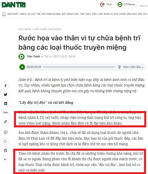 Tìm ra phương pháp điều trị bệnh trĩ hiệu quả cao hiện nay!