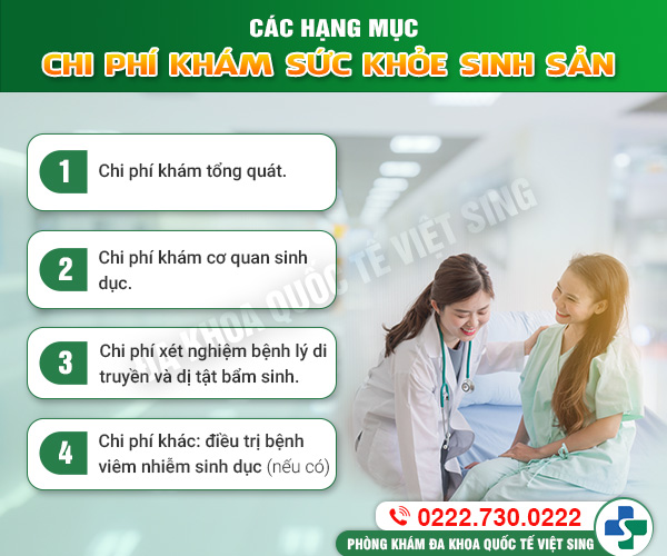 Chi phí khám sức khoẻ sinh sản – Trọn gói được ưu đãi 40% khi đặt trước online