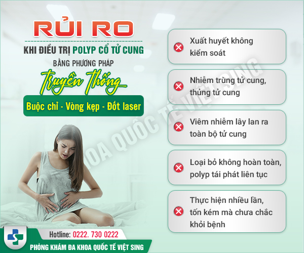 Điều trị Polyp cổ tử cung bằng sóng cao tần ITC hiện đại, không còn nỗi lo bệnh tái phát
