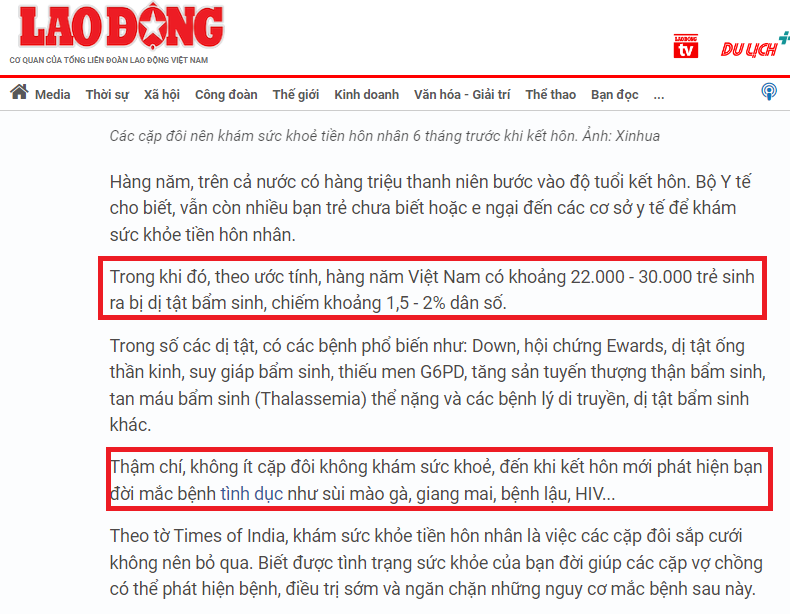 Khám tiền hôn nhân: “Chìa khoá vàng” của đời sống hôn nhân hạnh phúc