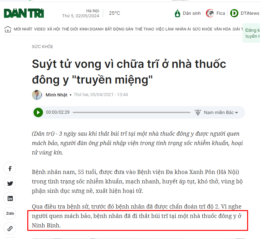 Điều trị sai cách – Nguyên nhân khiến trĩ mãn tính tái phát