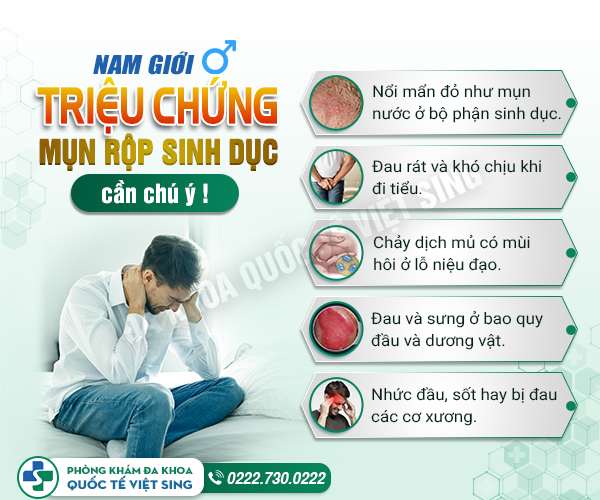 Cần nhận biết dấu hiệu mụn rộp sinh dục ở nam và nữ sớm để điều trị kịp thời