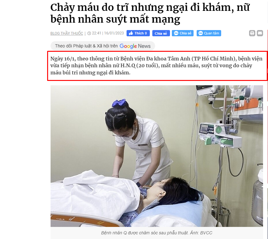 Trĩ Nội Chảy Máu Tươi – Chuyên Gia Cảnh Báo Nguy Hiểm Khôn Lường