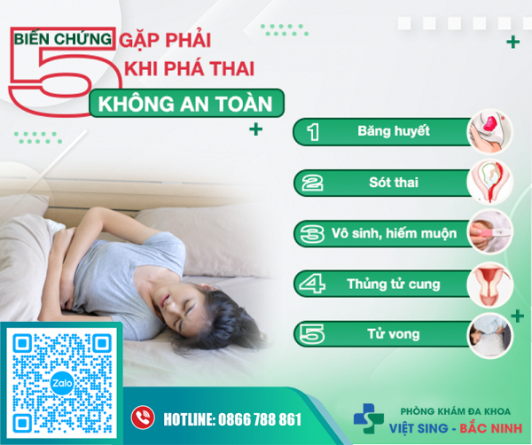 biến chứng gặp phải khi phá thai không an toàn
